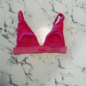 Skims Cotton Rib Plunge Bralette